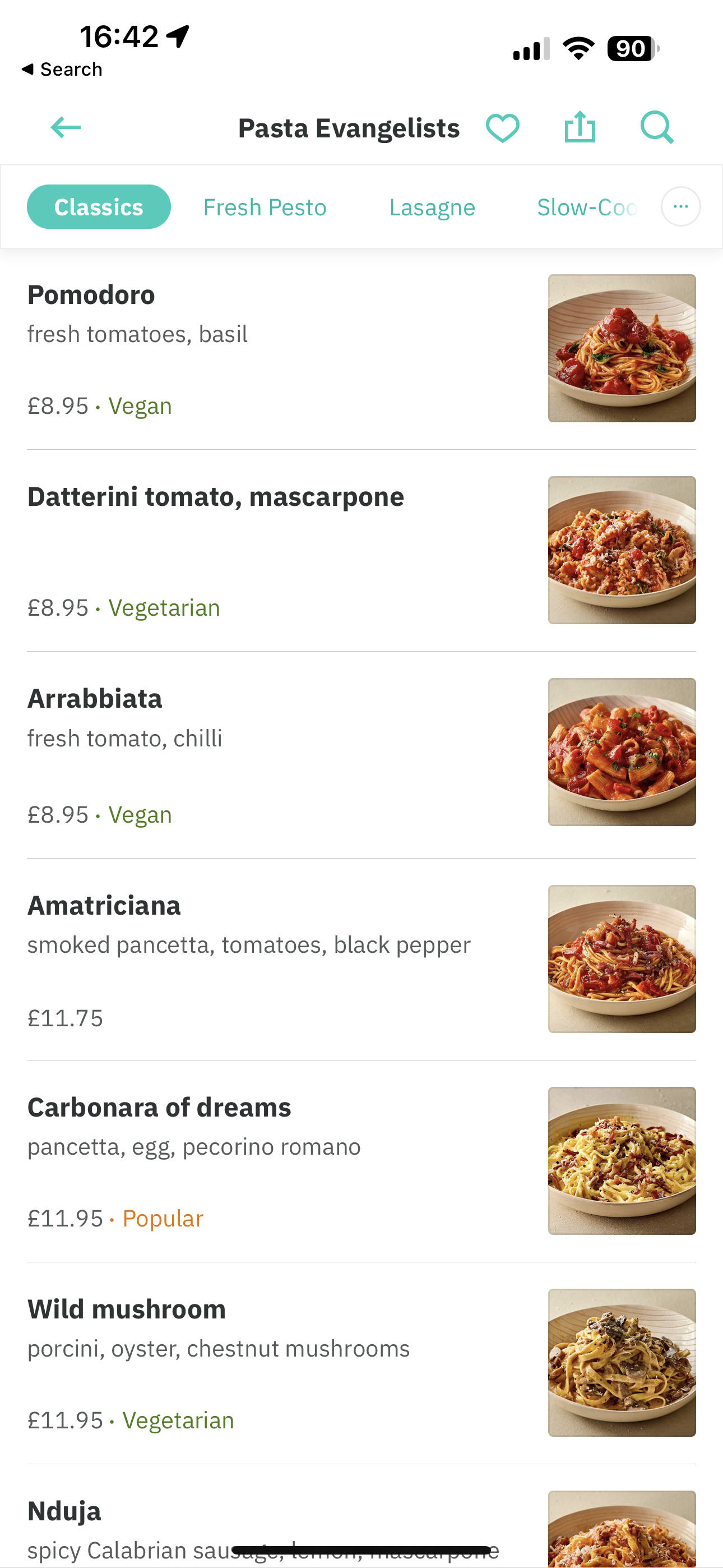 Authentic Italian Pasta Menu Selections - Pasta Evangelists.